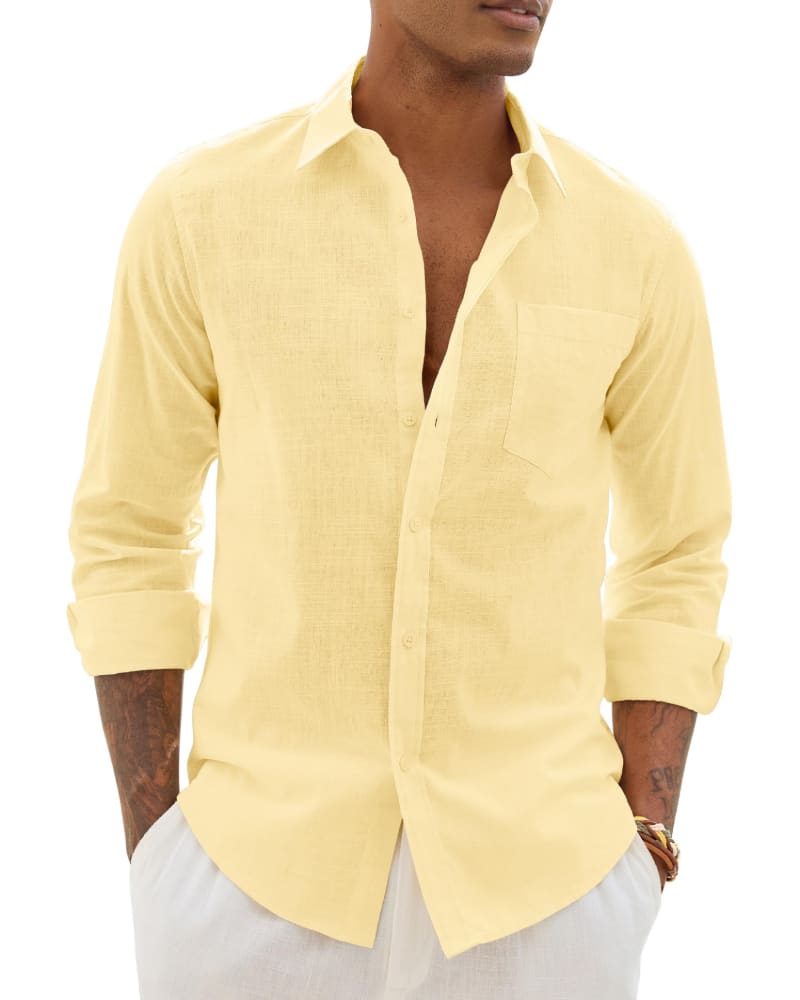 Lemuel Linen Blend Long Sleeve Shirt_10