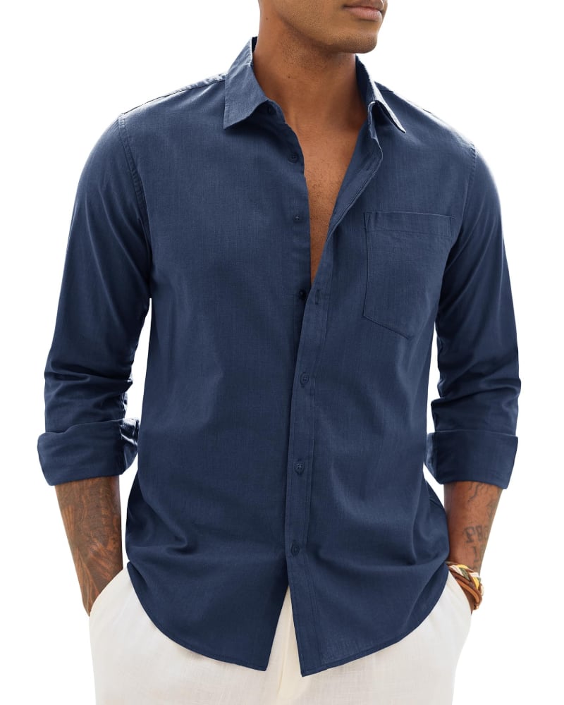Lemuel Linen Blend Long Sleeve Shirt_12