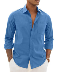 Lemuel Linen Blend Long Sleeve Shirt