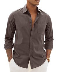 Lemuel Linen Blend Long Sleeve Shirt