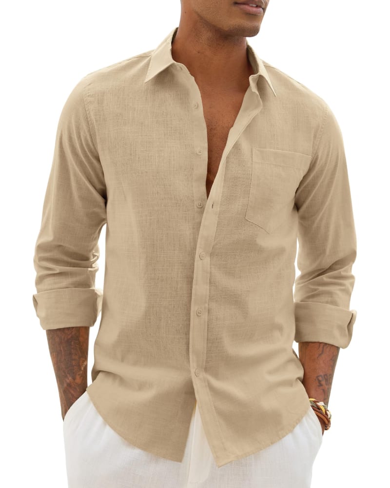Lemuel Linen Blend Long Sleeve Shirt