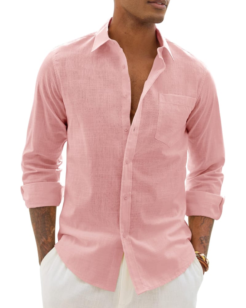 Lemuel Linen Blend Long Sleeve Shirt
