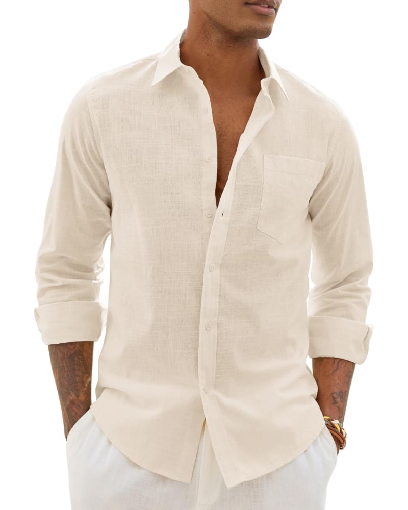 Lemuel Linen Blend Long Sleeve Shirt_9