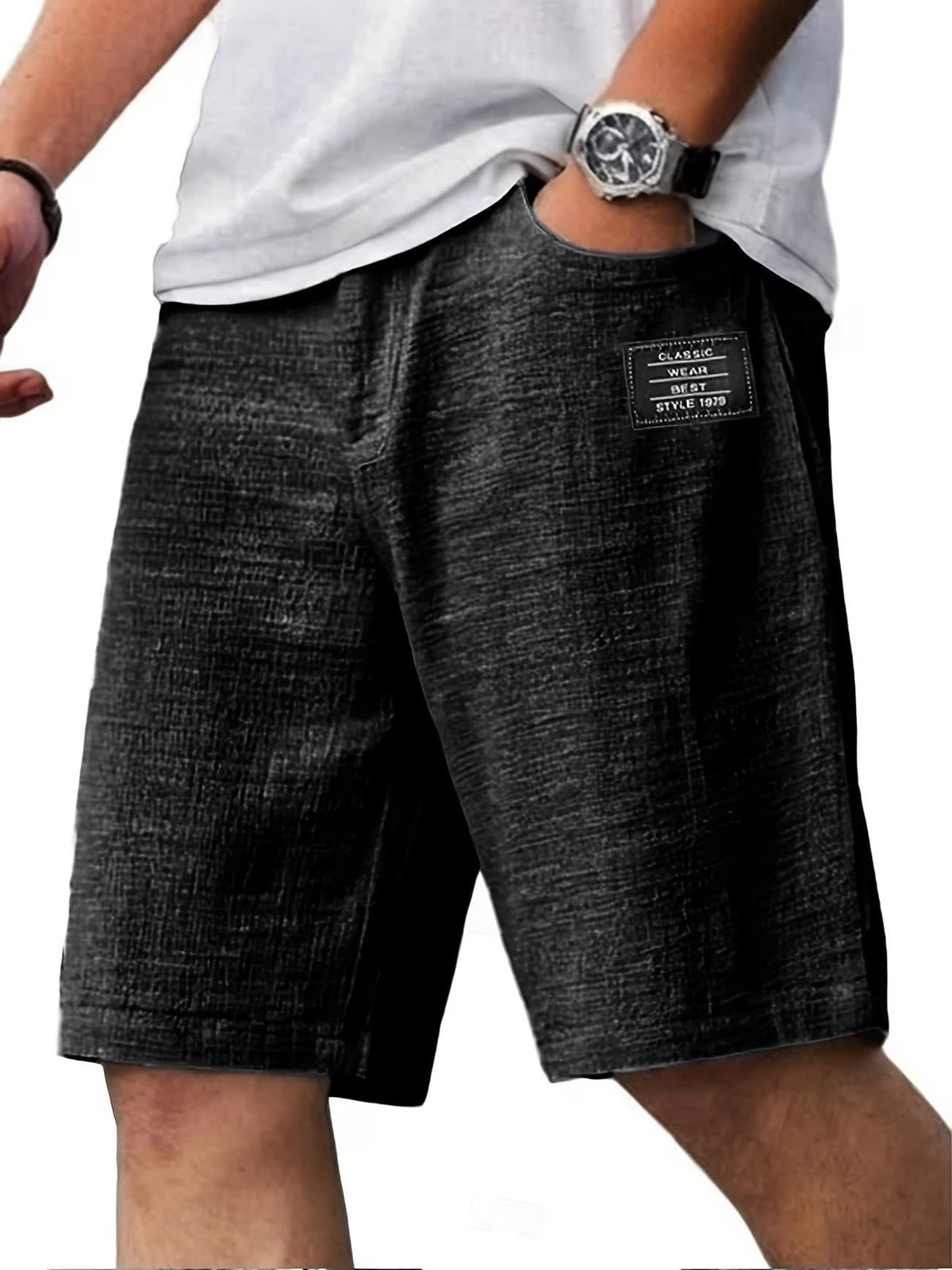 Grady Textured Weave Relaxed Shorts