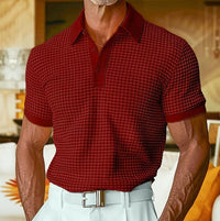 Aaron Waffle Texture Short Sleeve Polo