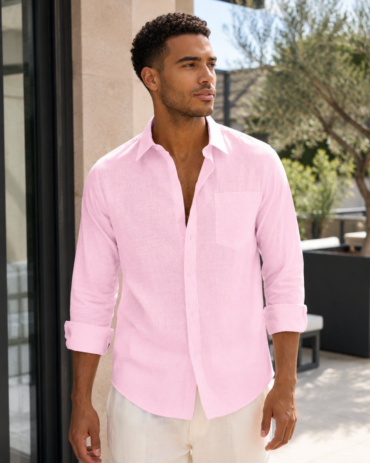 Sloan Linen Blend Long Sleeve Shirt_1