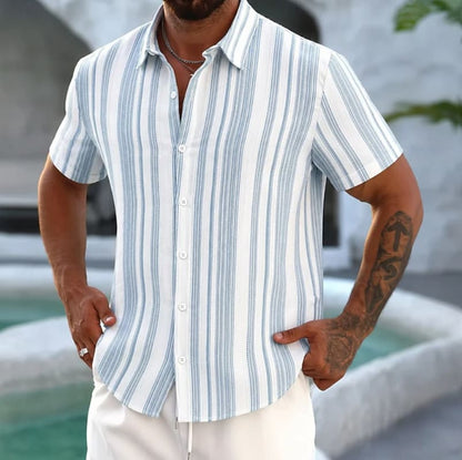 Boyd Textured Stripe Short Sleeve Shirt_3