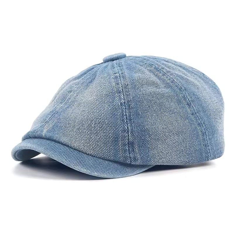 Ritchie Washed Denim Newsboy Cap