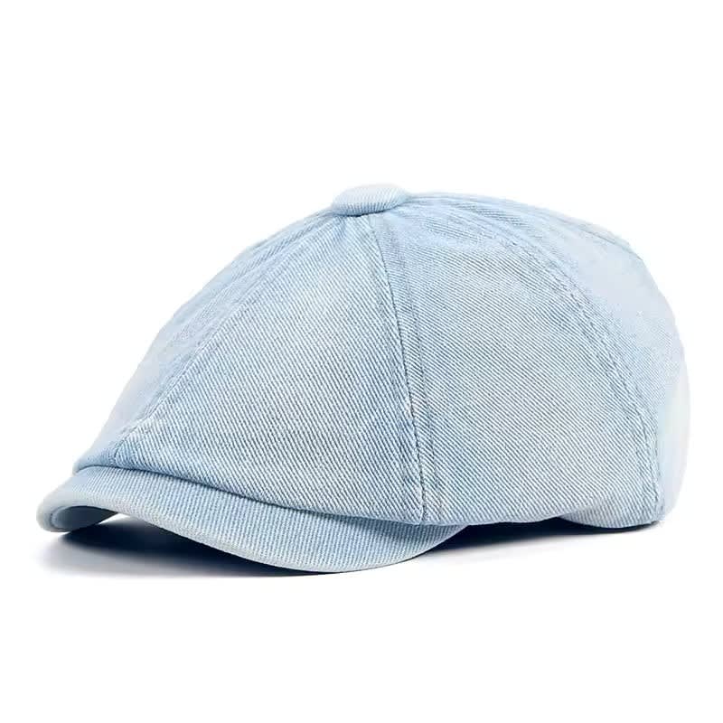 Ritchie Washed Denim Newsboy Cap