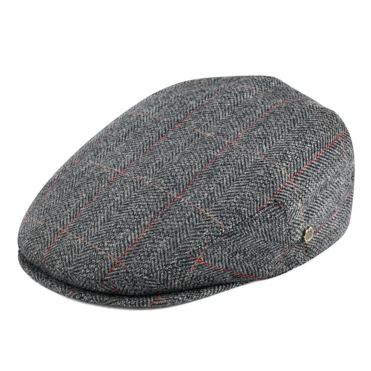 Edmund Herringbone Stitch Flat Cap_1