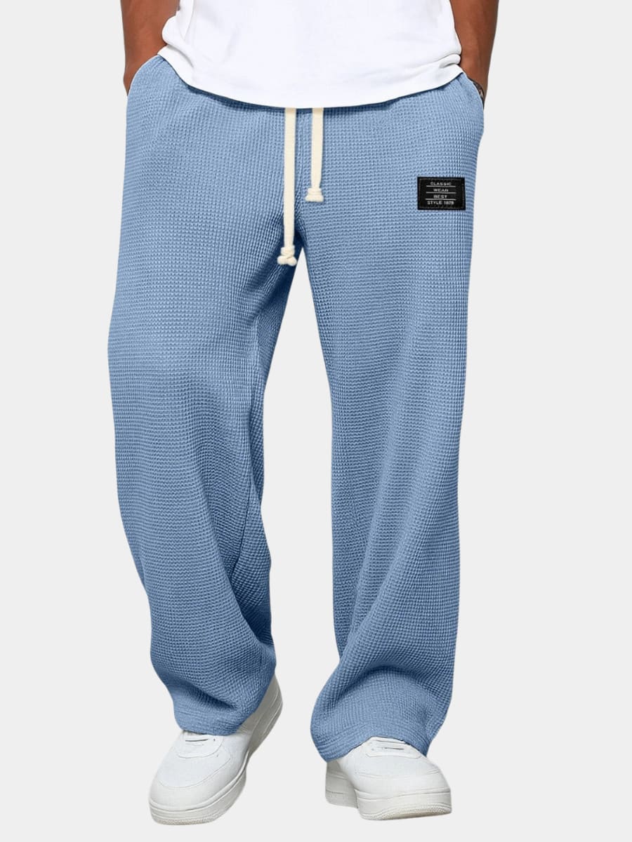 Odin Waffle Texture Drawstring Trousers_1