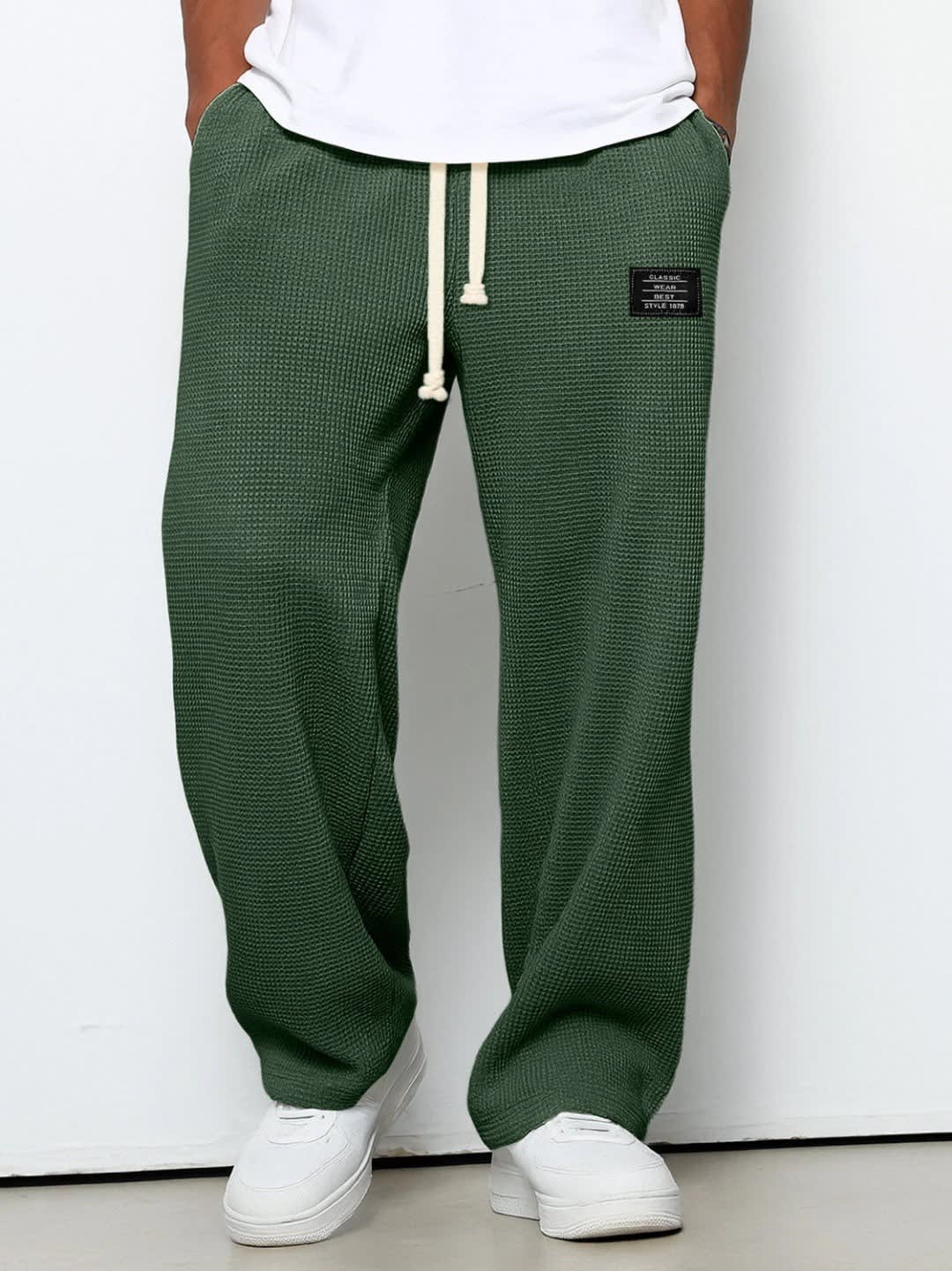 Odin Waffle Texture Drawstring Trousers_10