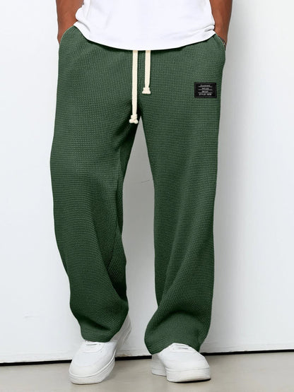 Odin Waffle Texture Drawstring Trousers_10
