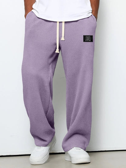 Odin Waffle Texture Drawstring Trousers_11