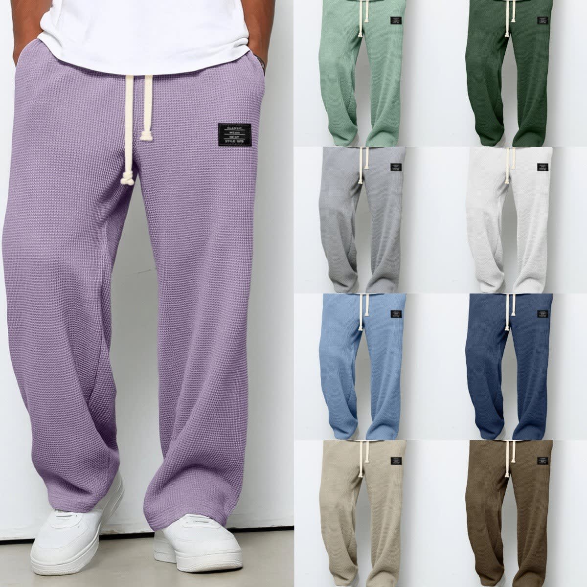 Odin Waffle Texture Drawstring Trousers_12