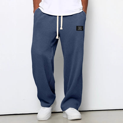 Odin Waffle Texture Drawstring Trousers_7