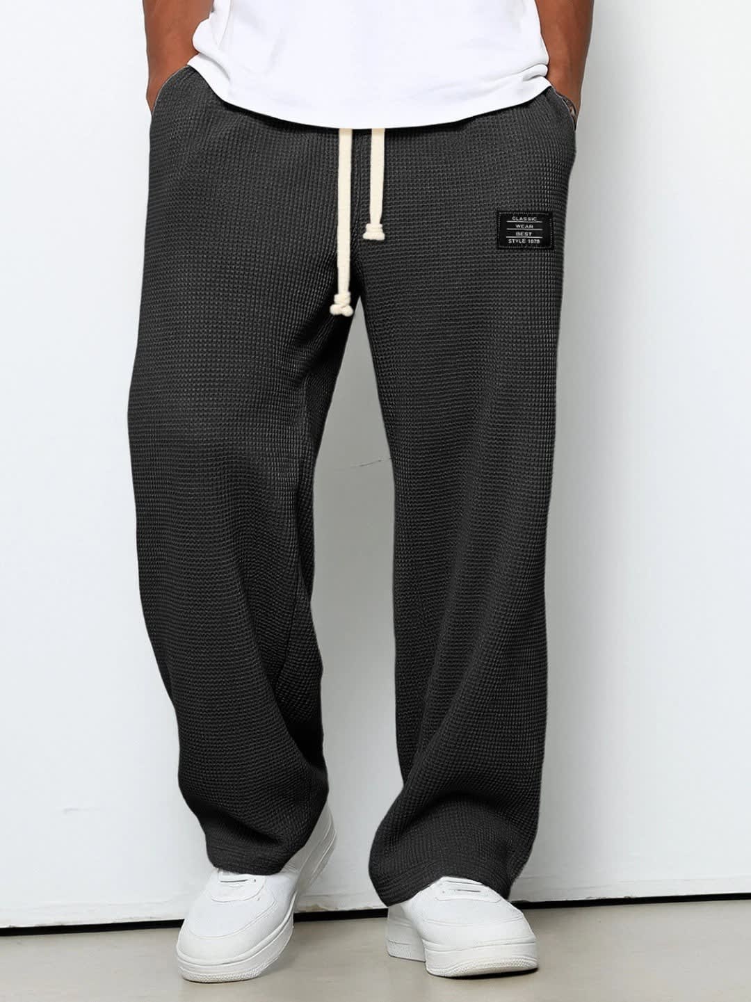 Odin Waffle Texture Drawstring Trousers_8