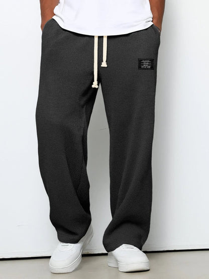 Odin Waffle Texture Drawstring Trousers_8