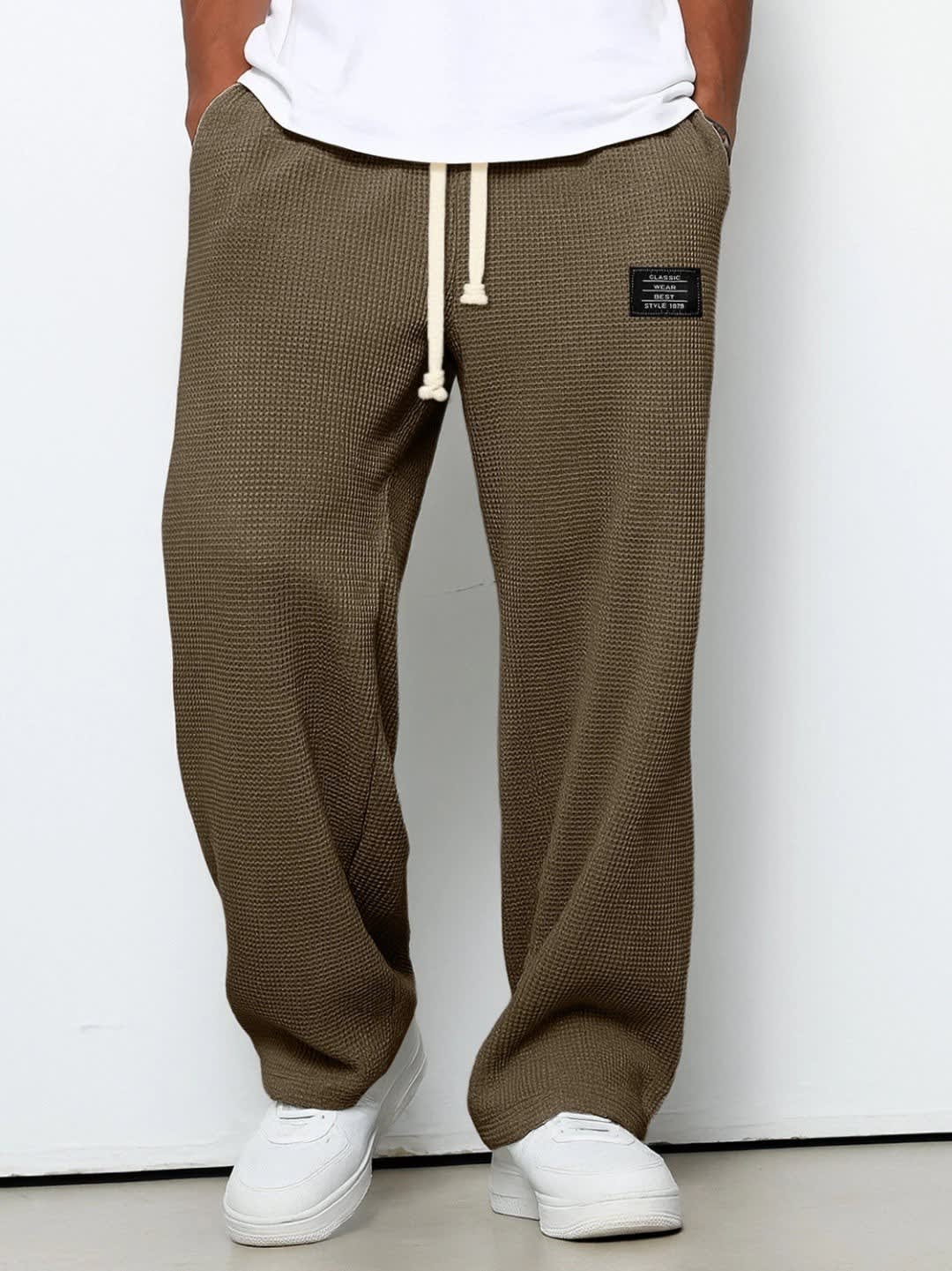 Odin Waffle Texture Drawstring Trousers_9