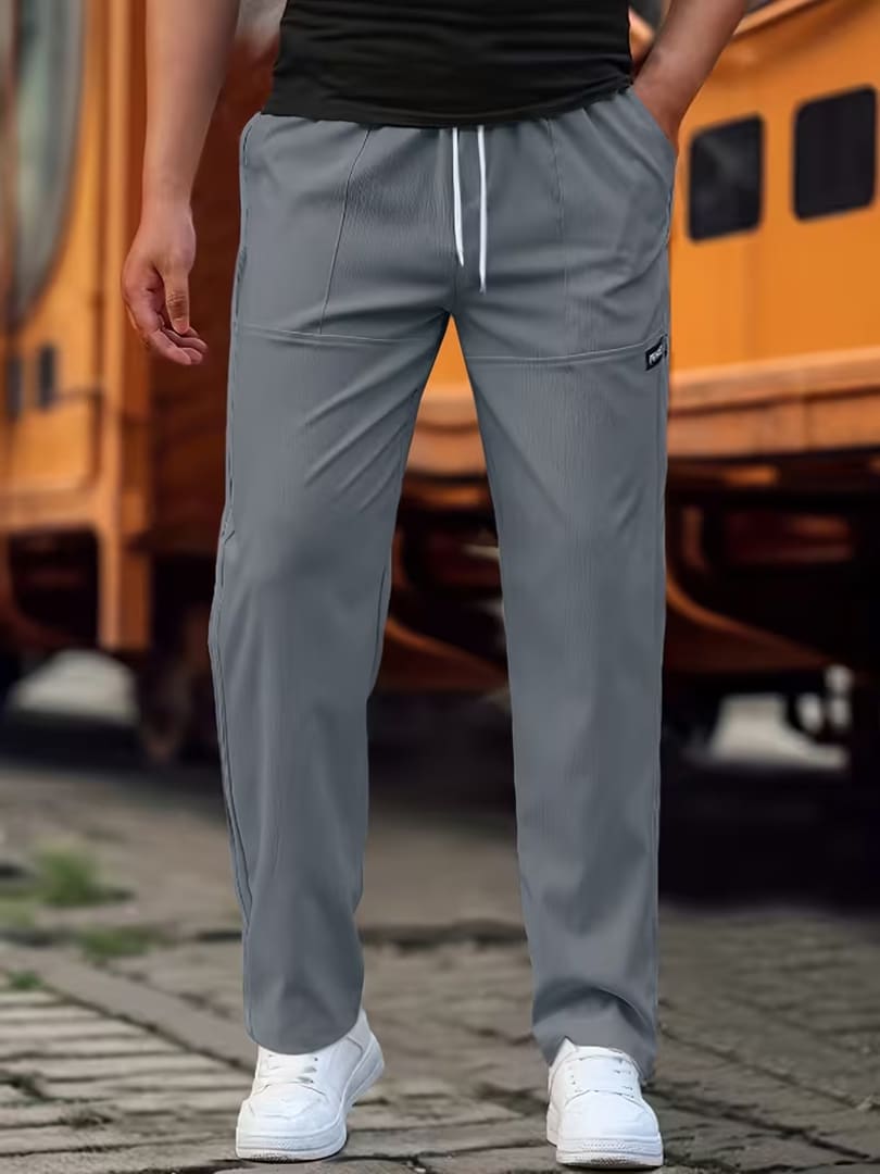 Josiah Lightweight Drawstring Straight Leg Trousers