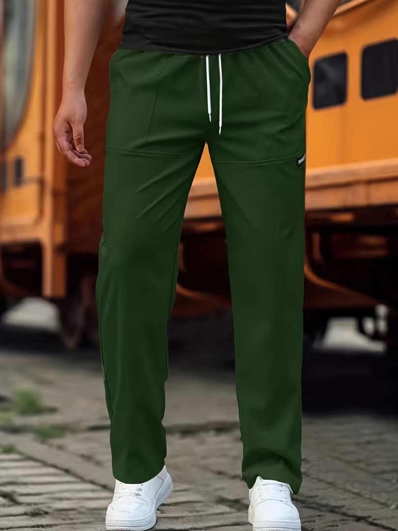 Josiah Lightweight Drawstring Straight Leg Trousers