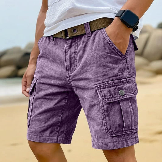 Arden Stone Washed Cargo Shorts_1