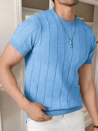 Monty Ribbed Knit Short Sleeve Top