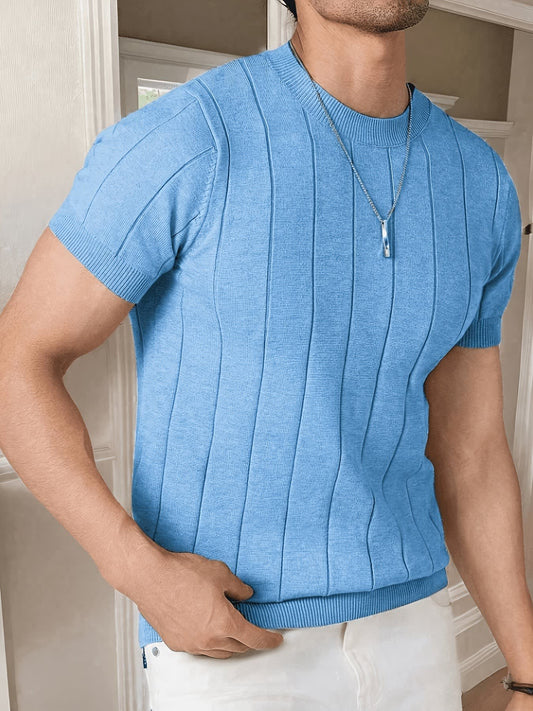 Monty Ribbed Knit Short Sleeve Top_1