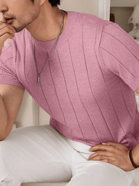 Monty Ribbed Knit Short Sleeve Top