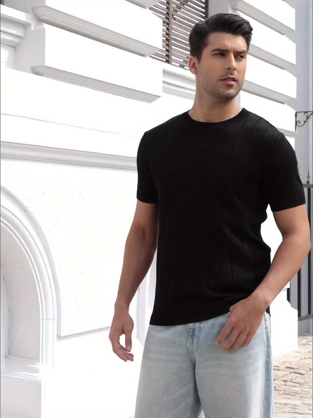 Monty Ribbed Knit Short Sleeve Top