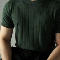 Monty Ribbed Knit Short Sleeve Top