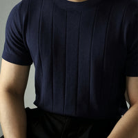 Monty Ribbed Knit Short Sleeve Top