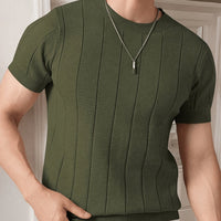Monty Ribbed Knit Short Sleeve Top