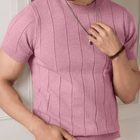 Monty Ribbed Knit Short Sleeve Top