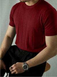 Monty Ribbed Knit Short Sleeve Top