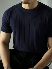 Monty Ribbed Knit Short Sleeve Top
