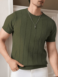 Monty Ribbed Knit Short Sleeve Top