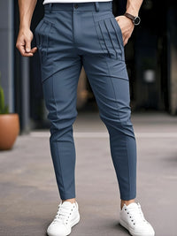 Obadiah Pleated Slim Fit Trousers