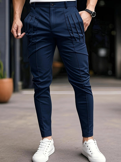 Obadiah Pleated Slim Fit Trousers_5