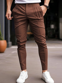 Obadiah Pleated Slim Fit Trousers