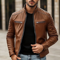Ferris Faux Leather Biker Jacket