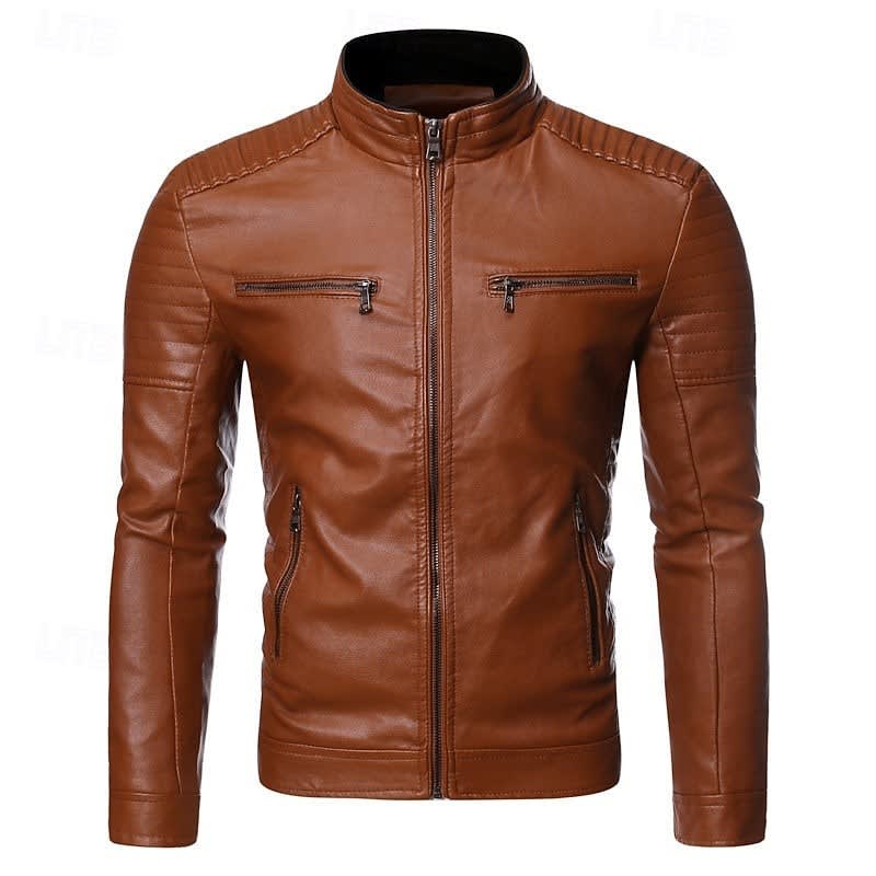 Ferris Faux Leather Biker Jacket