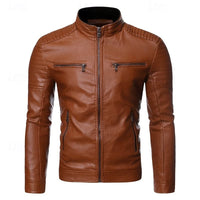 Ferris Faux Leather Biker Jacket