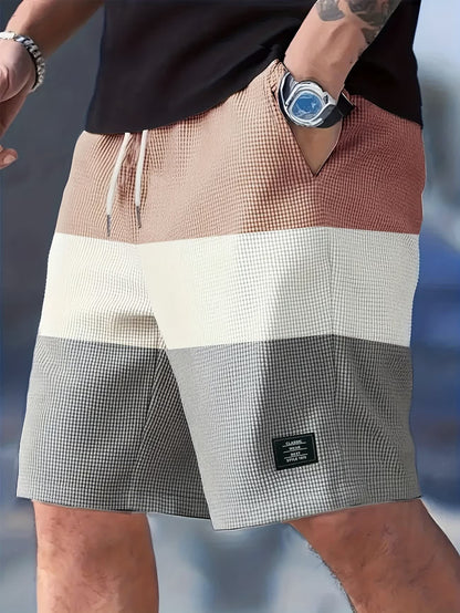 River Color Block Waffle Shorts_3