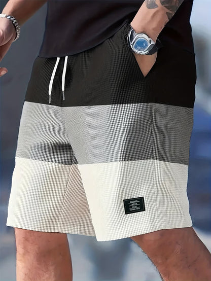 River Color Block Waffle Shorts_5