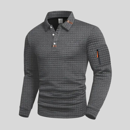 Jonas Zip Pocket Long Sleeve Polo_1