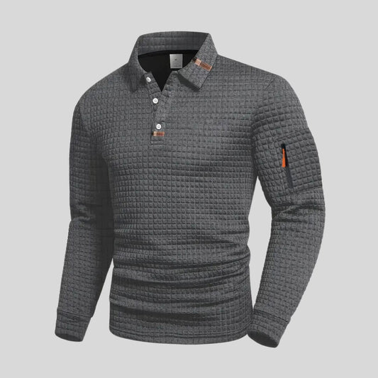 Jonas Zip Pocket Long Sleeve Polo_1