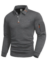 Jonas Zip Pocket Long Sleeve Polo