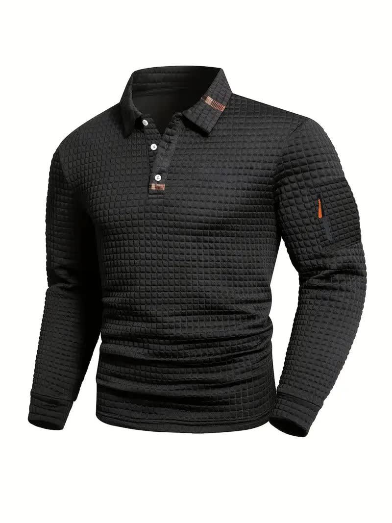 Jonas Zip Pocket Long Sleeve Polo
