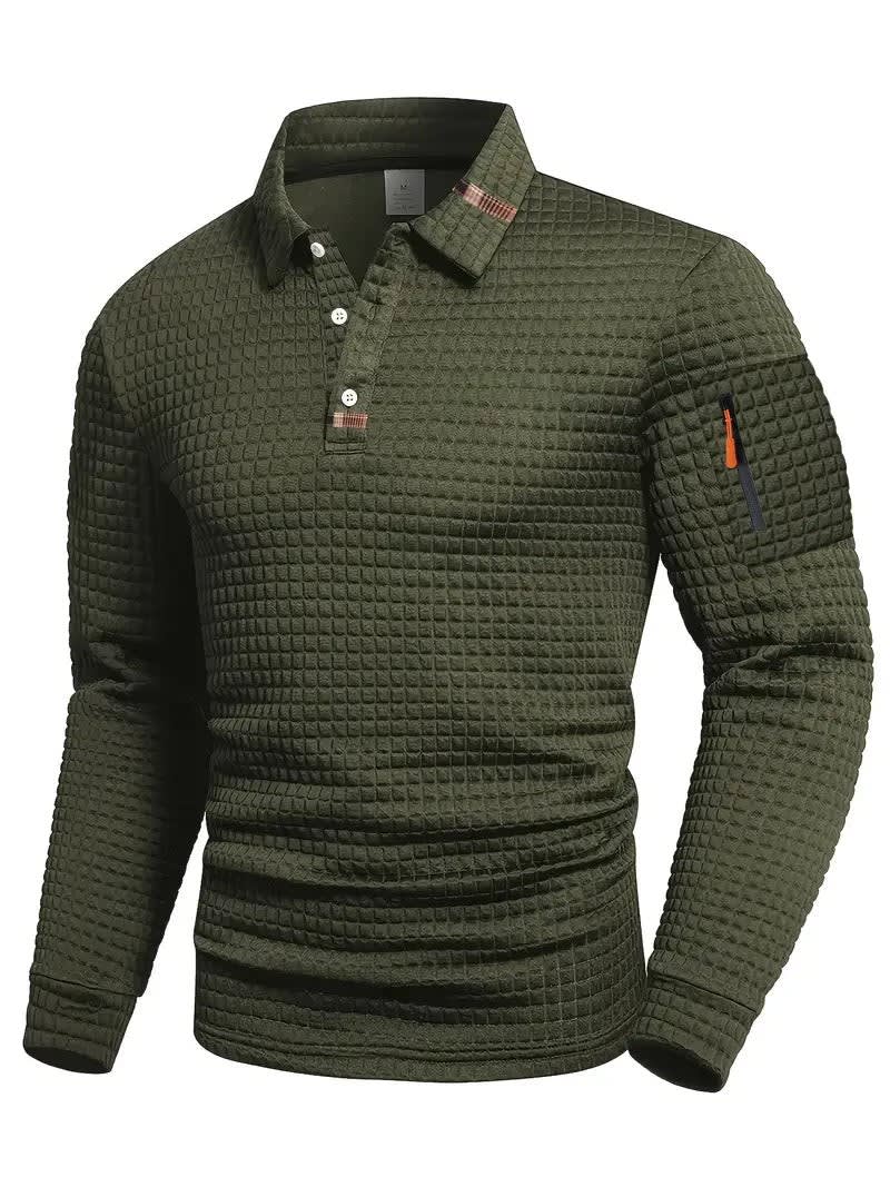 Jonas Zip Pocket Long Sleeve Polo